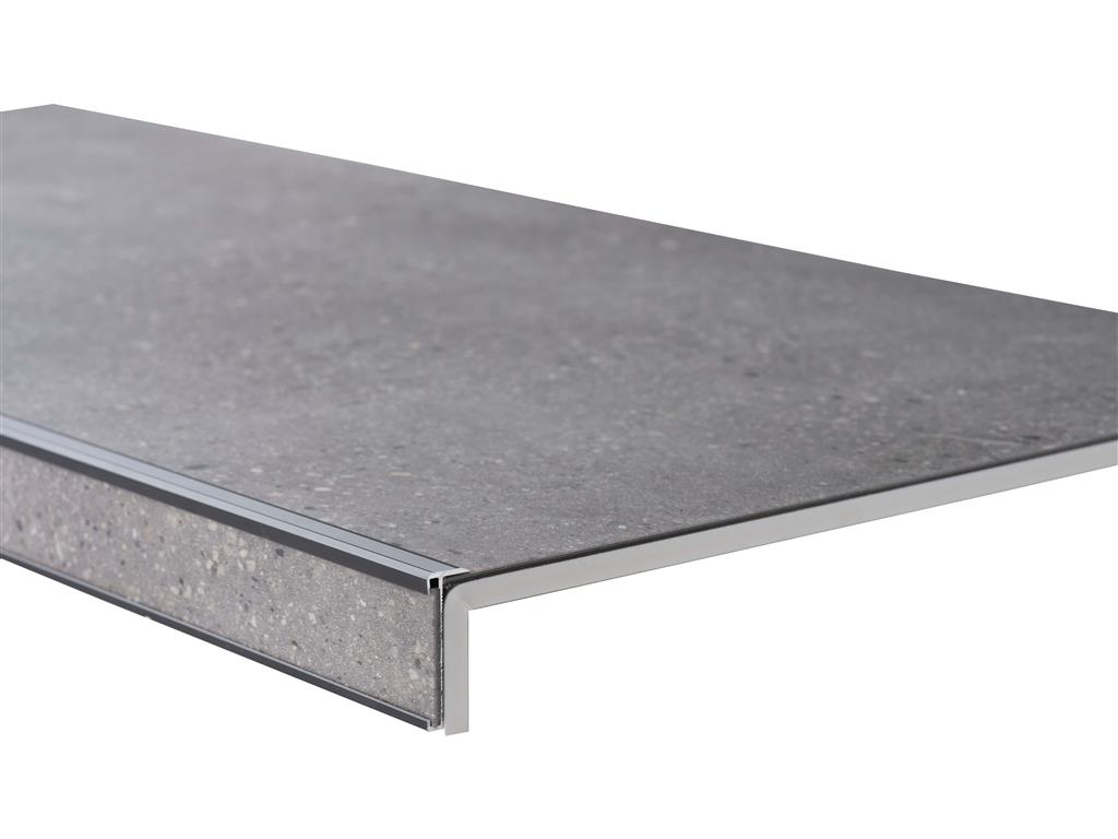 A4 staal vtwonen traptreden set pvc composite grey